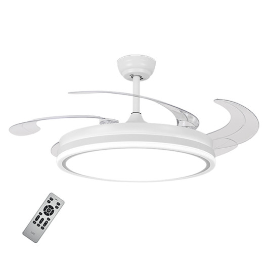 LIFE VERANO42" DC Ceiling fan with foldable blades, LED light and remote control, 30W