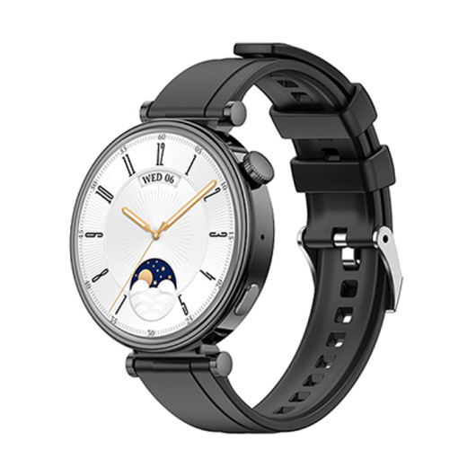 XO GT4 BLACKSmartwatch with AMOLED display in black color