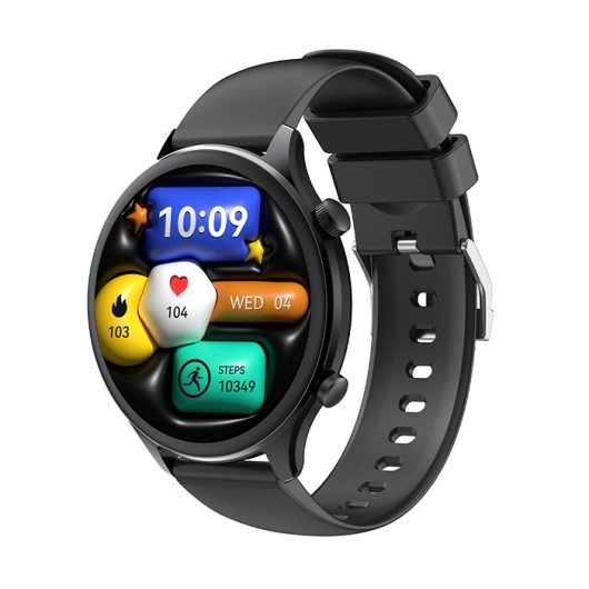 XO J14Smartwatch with 1.75" AMOLED display in black color