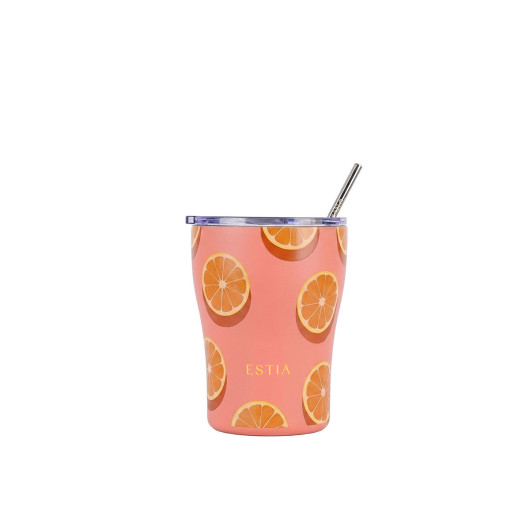 ESTIA ΘΕΡΜΟΣ COFFEE MUG SAVE THE AEGEAN 350ml ORANGE POP