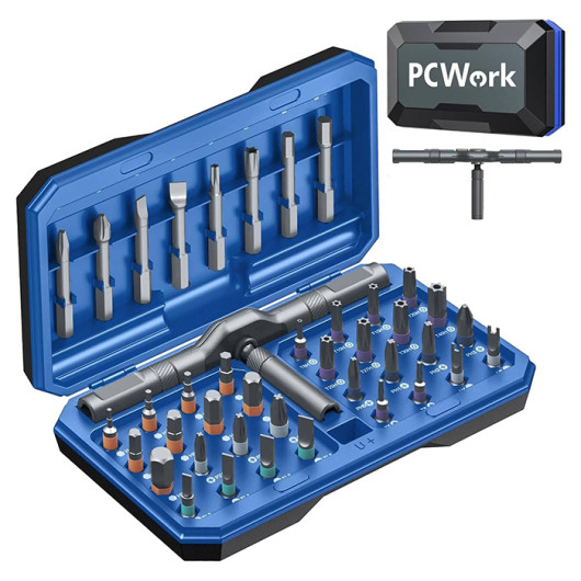 PCWork PCW08K42-in-1 Magnetic screwdriver kit with ergonomic handle