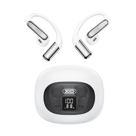 XO G49 WHITE COLORBluetooth Handsfree Earbuds with Charging Case and LED Display in white color