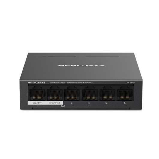 MERCUSYS MS106LP6-Port 10/100Mbps Desktop Switch with 4-Port PoE+